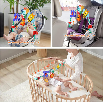 Adjustable Baby Stroller Arch with Hanging Toys